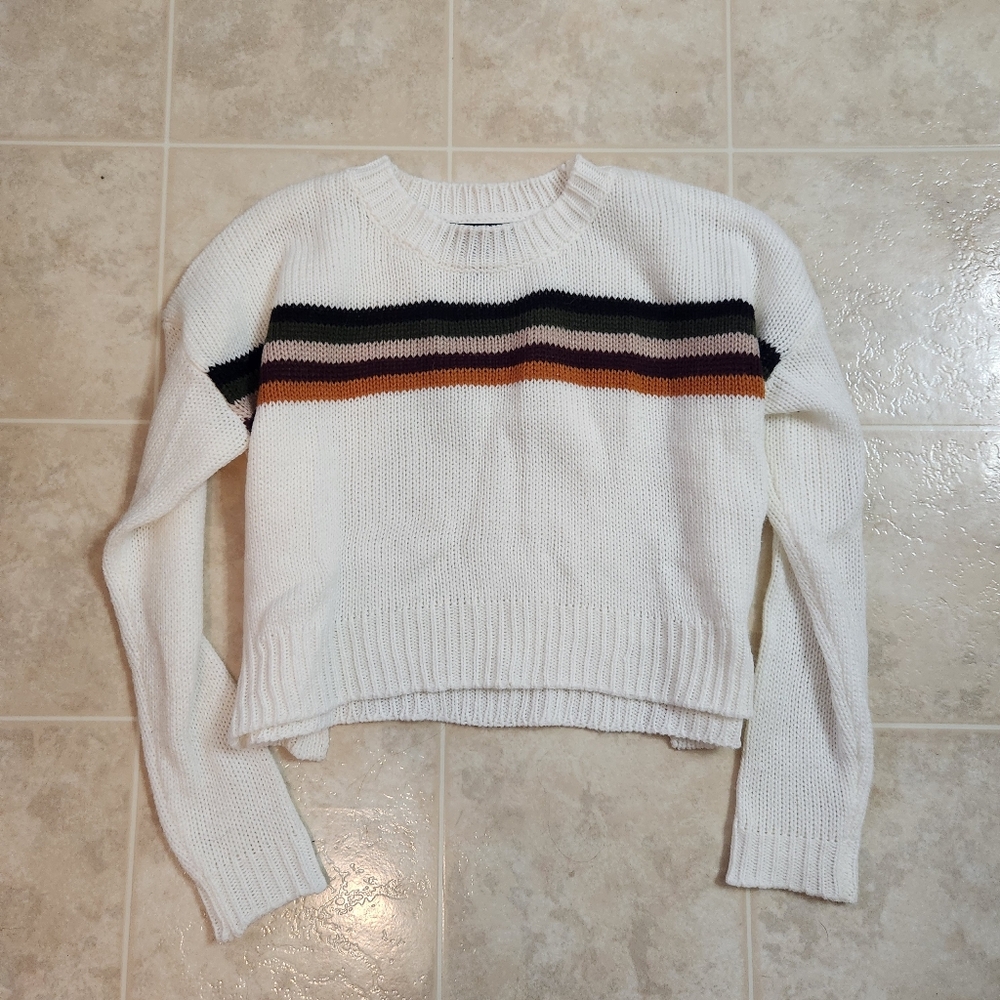 Forever 21 Striped Cropped Sweater